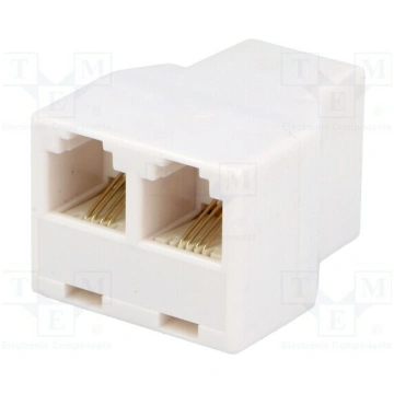 Splitter; 6p4c; RJ11 socket,RJ11 socket x2 | TEL-0