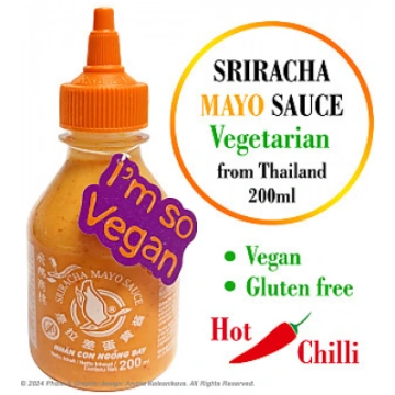 FLYING GOOSE Sriracha Vegetarian Mayo Sayce, Veģet