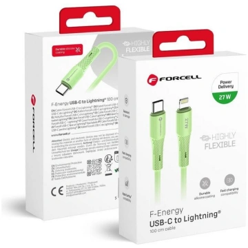 Forcell F-energy Usb-c uz Lightning kabelis, 1m, 2