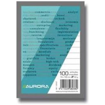 Bloknots A5/100 rūtiņu, papīra vāks Aurora AU2100 