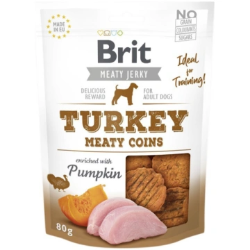 BRIT Jerky Snack Turkey Meaty Coins with Pumpkin 8