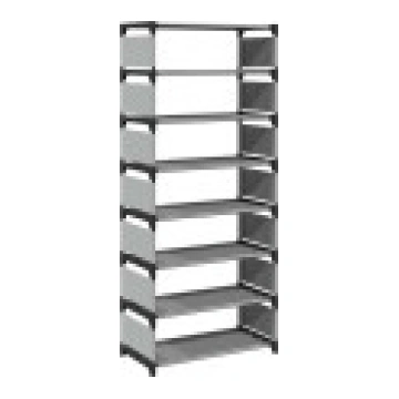 Apavu stujak 8 līmeņa pelēks 54x28x124cm audums [S