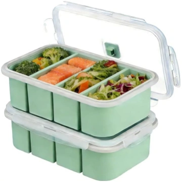 2 Stück Suppe Einfrieren Behälter, 4 Löcher Siliko